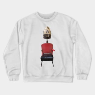 Vintage Retro Barber Hair Dryer And Chair Crewneck Sweatshirt